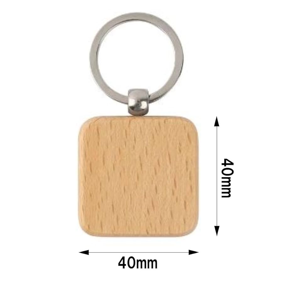 Amazon.co.jp: HappyHome 木製キーホルダー 無地 15個セット